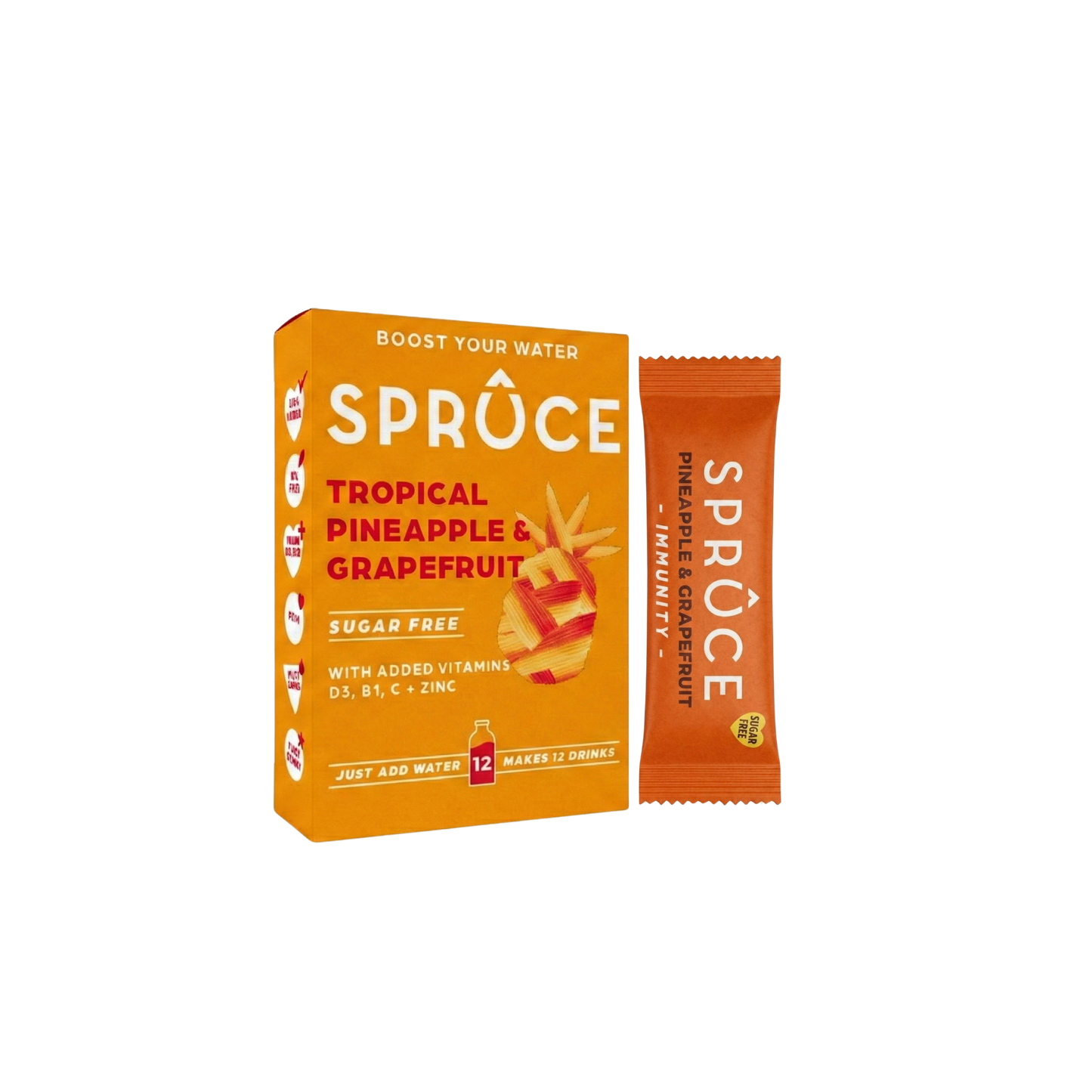 Spruce Pineapple & Grapefruit Water Enhancer 12 Pack