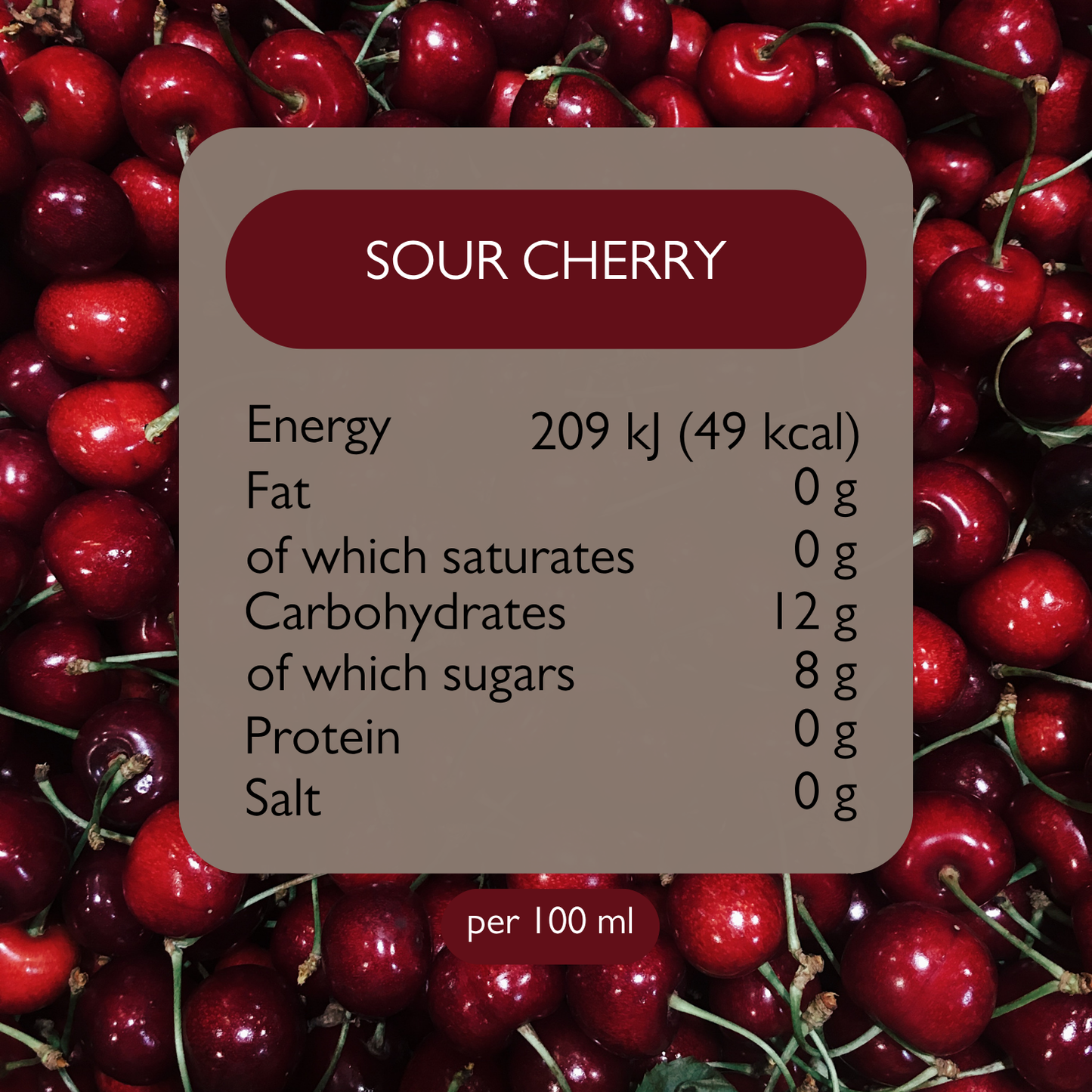 Cherry Juice 100% 3L