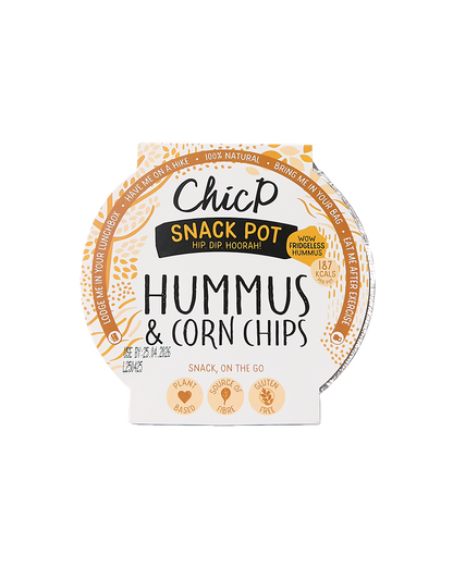 Hummus & Corn Chips Snack Pot