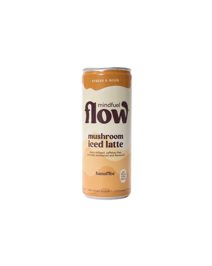 Mindfuel FLOW® RESTORE 250ml – Banoffee Adaptogen Drink for Stress & Mood Support
