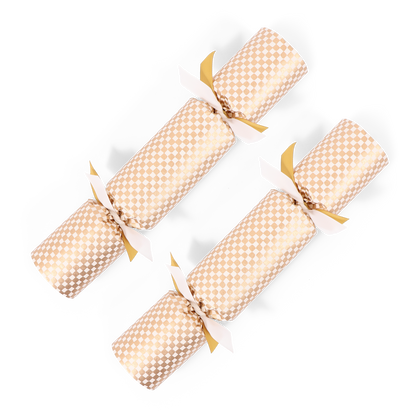 Gold Checkerboard Cracker Pair