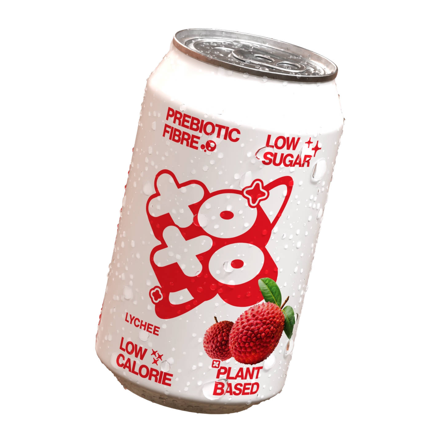 XOXO Soda Sparkling Lychee  Prebiotic Soda 330ml Can