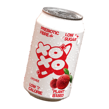 XOXO Soda Sparkling Lychee  Prebiotic Soda 330ml Can