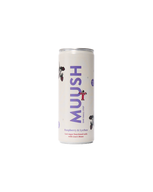 Raspberry & Lychee Lion's Mane Soda (250ml)