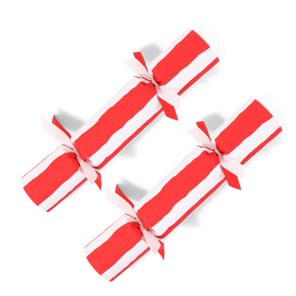 Red & White Stripe Cracker Pair