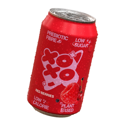 XOXO Soda Sparkling Red Berry  Prebiotic Soda 330ml Can