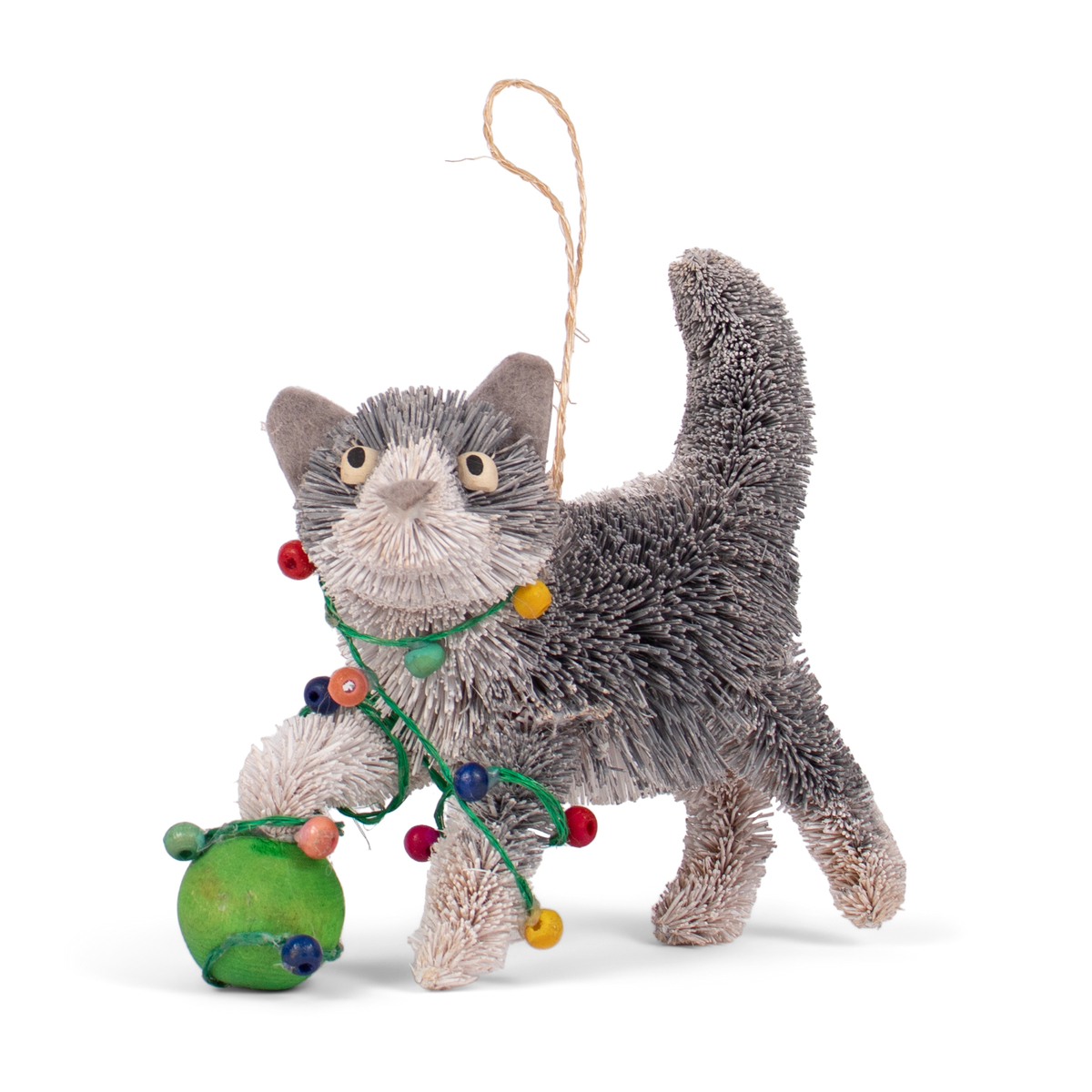 Bristle Cat With Lights Decoration