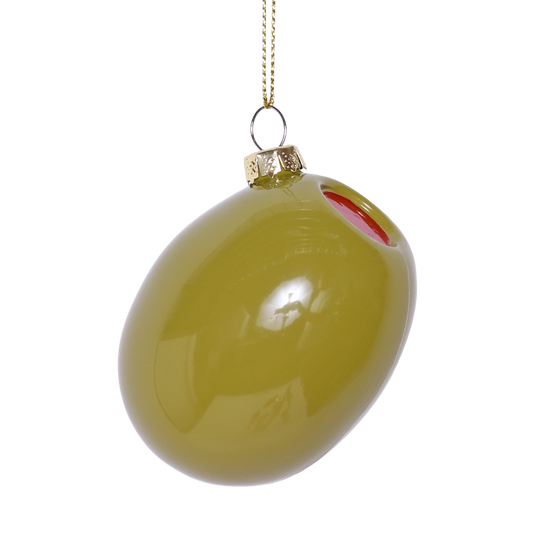 Giant Olive Glass Decoration