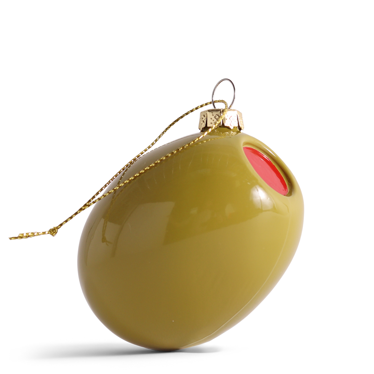Giant Olive Glass Decoration