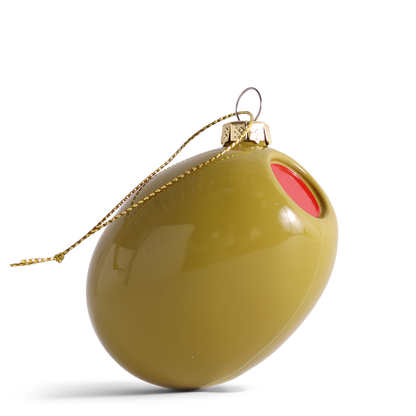 Giant Olive Glass Decoration