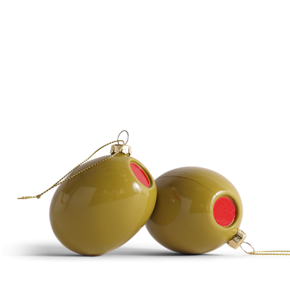 Giant Olive Glass Decoration