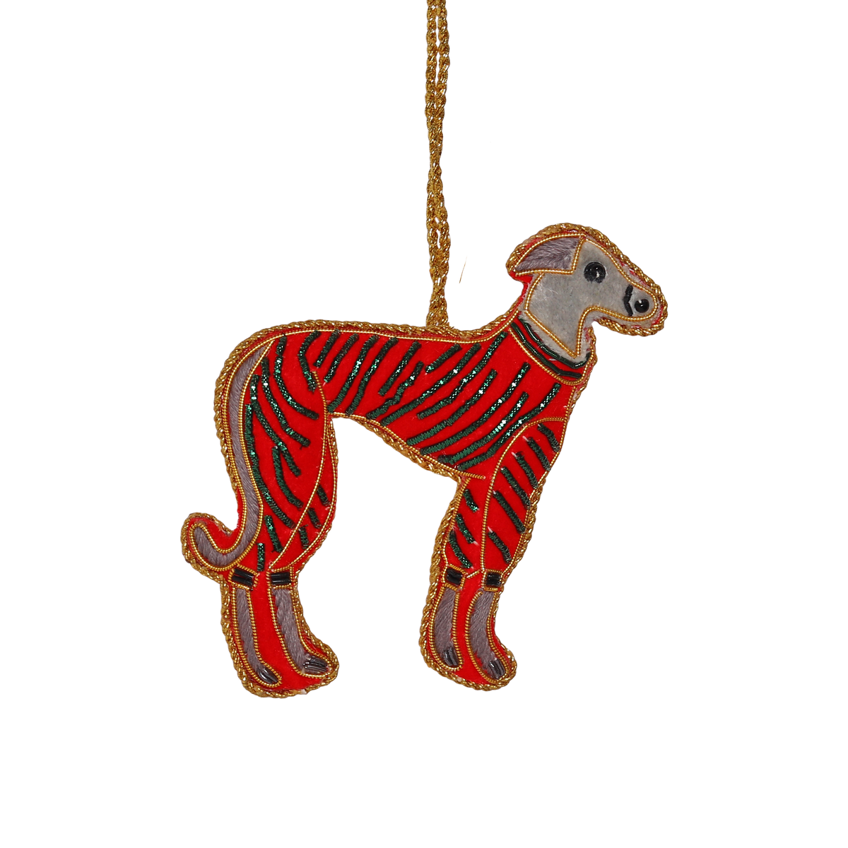 Whippet in Jumper Embroidered Decoration