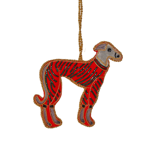 Whippet in Jumper Embroidered Decoration