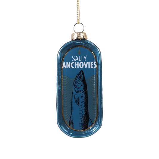 Anchovies Tin Glass Decoration