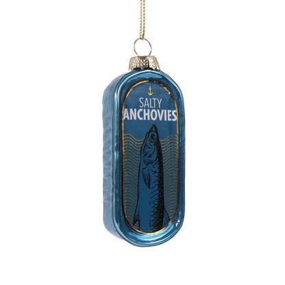 Anchovies Tin Glass Decoration