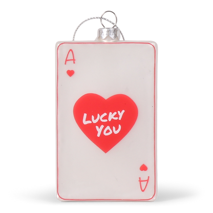 Playing Card Glass Decoration