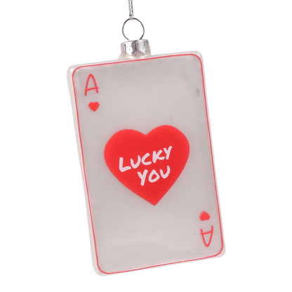 Playing Card Glass Decoration