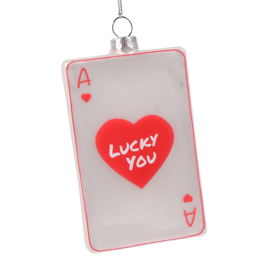 Playing Card Glass Decoration