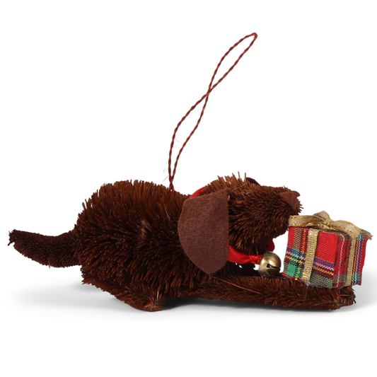 Bristle Chocolate Labrador Decoration