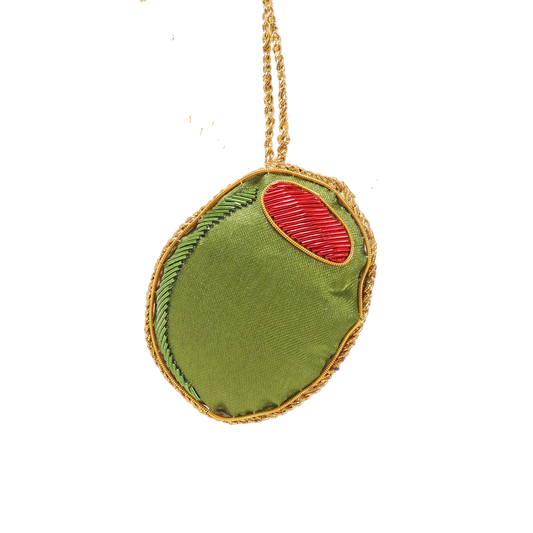 Olive Embroidered Decoration