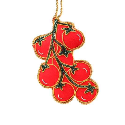 Vine Tomatoes Embroidered Decoration