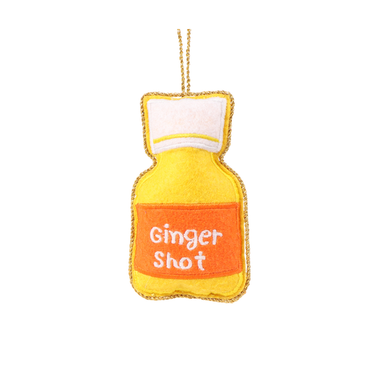 Ginger Shot Embroidered Decoration