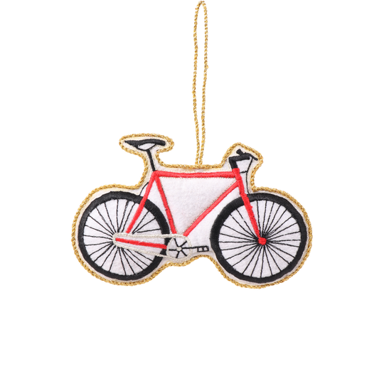 Fixie Bike Embroidered Decoration