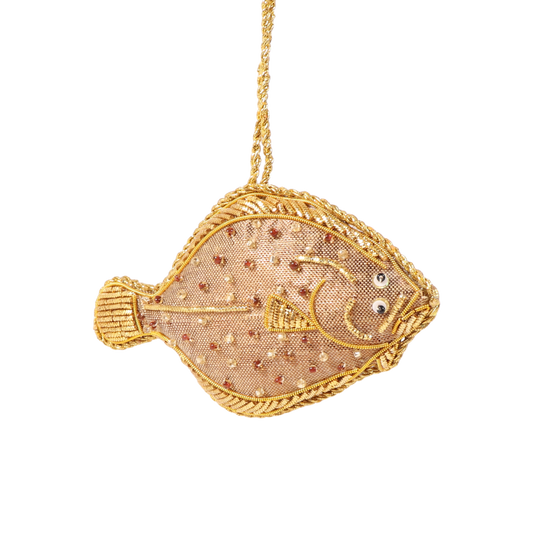 Turbot Fish Embroidered Decoration