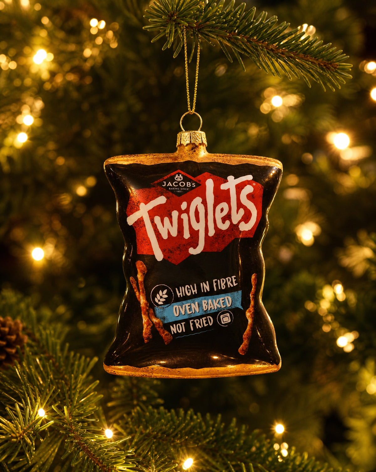 Twiglets Packet Glass Decoration