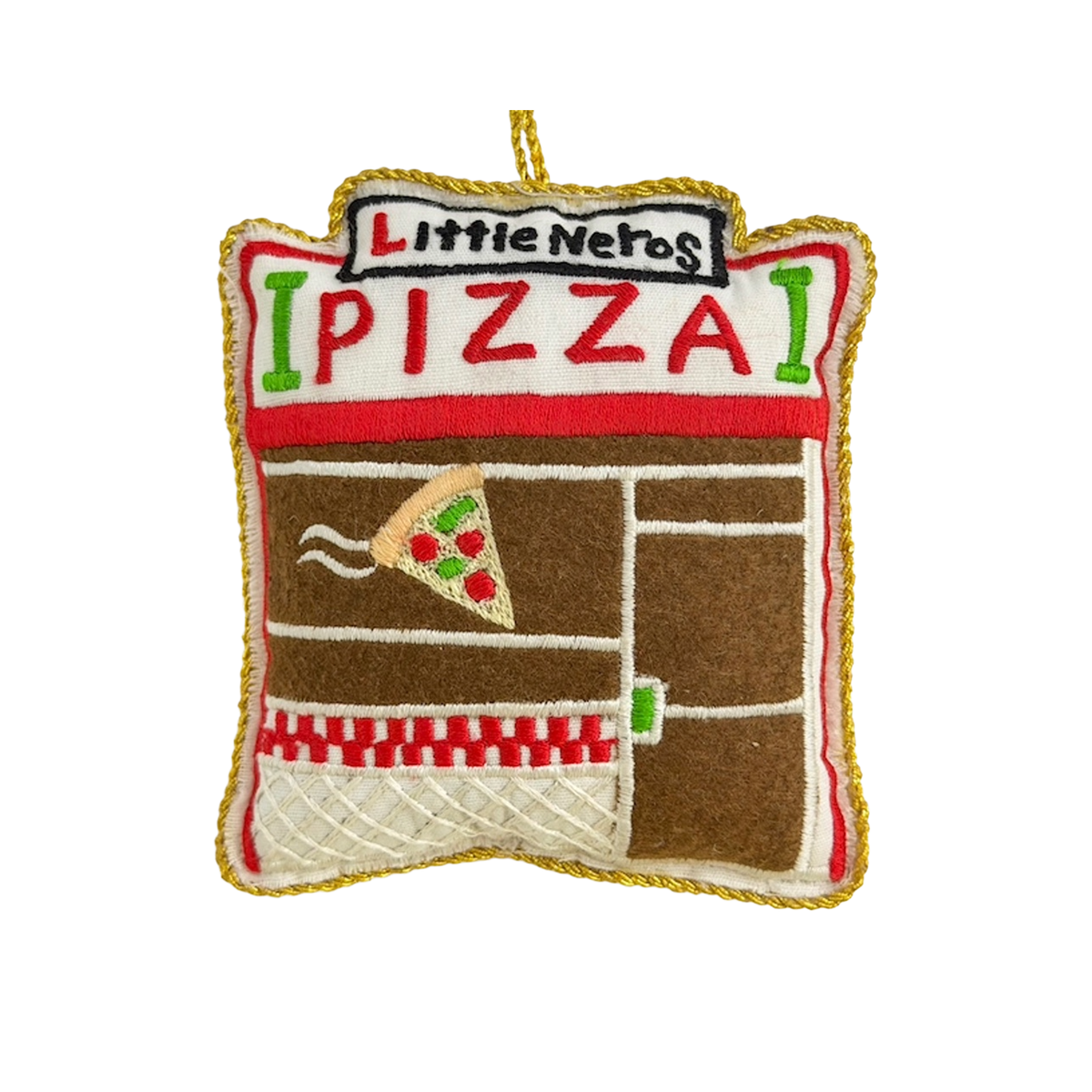 Takeaway Shop Embroidered Decoration, Pizza