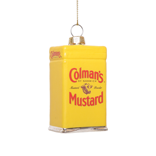 Colmans Mustard Tin Glass Decoration