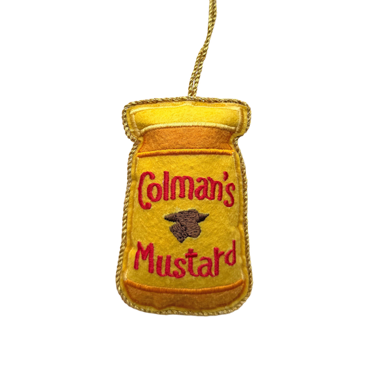 Colmans Mustard Jar Embroidered Decoration