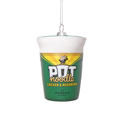 Pot Noodle Chicken & Mushroom Glass Decoration