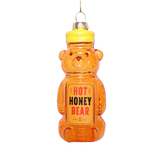 Hot Honey Bear Glass Decoration