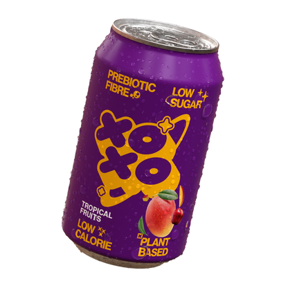 XOXO Soda Sparkling Tropical  Prebiotic Soda  330ml Can