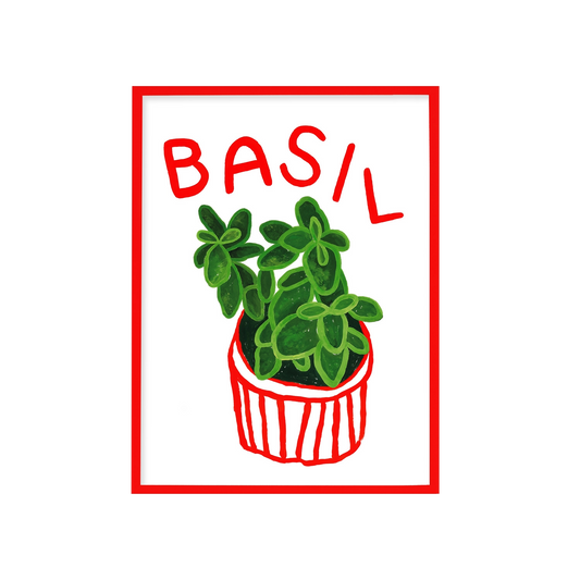 Basil Herb Print