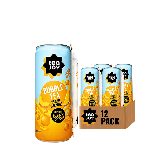 Peach & Mango Bubble Tea - 12 x 330ml - Can
