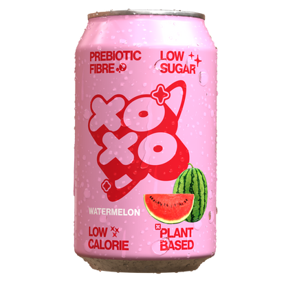 XOXO Soda Sparkling Watermelon  Prebiotic Soda 330ml Can