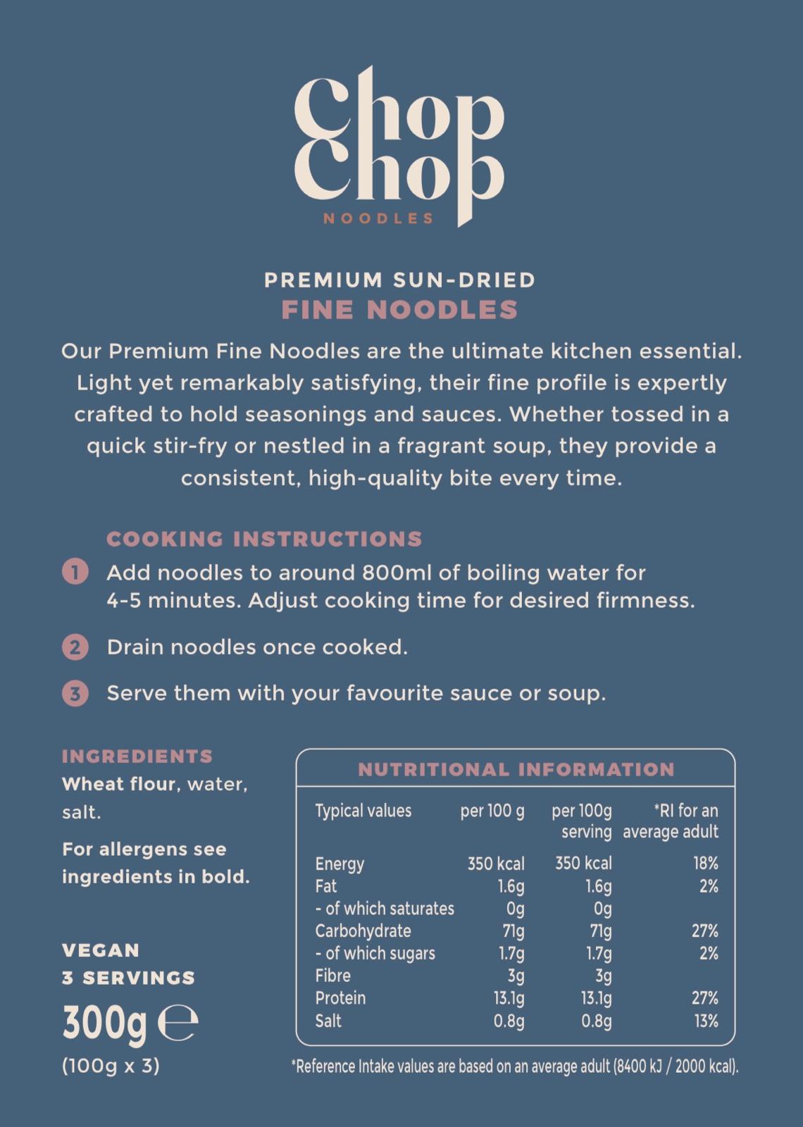 Premium Sun-Dried Fine Noodles