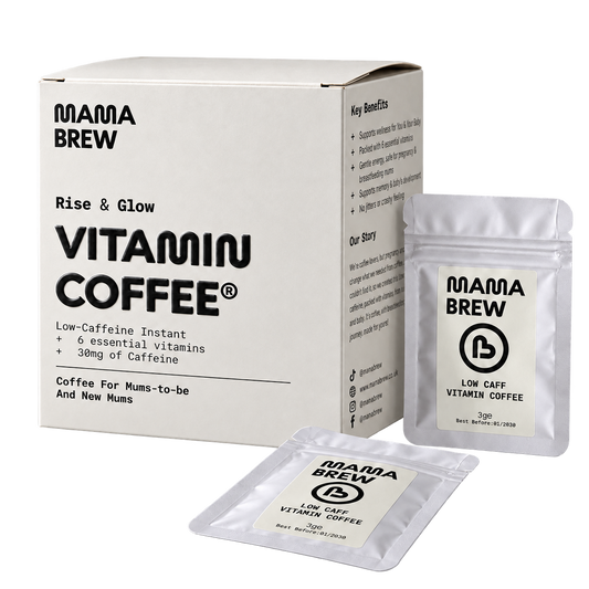 Mama Brew Low Caff Instant Coffee, 15 Sachets, for Pregnancy & Breastfeeding