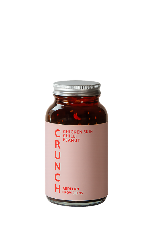 Chicken skin chilli peanut crunch