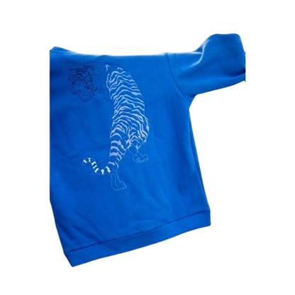 Navy Blue Tiger Unisex Sweatshirt - L