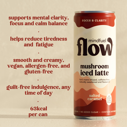 Salted Caramel Mushroom Iced Latte