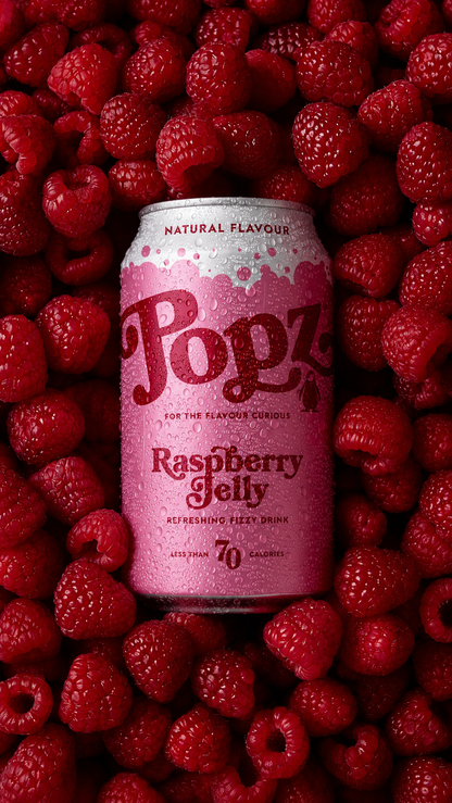 Raspberry Jelly Fizzy Drink (12 cans)