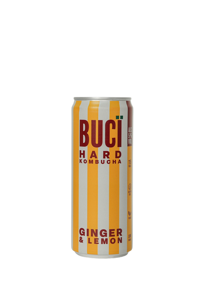 Ginger & Lemon Hard Kombucha - 12 x 330ml Cans | 5% ABV