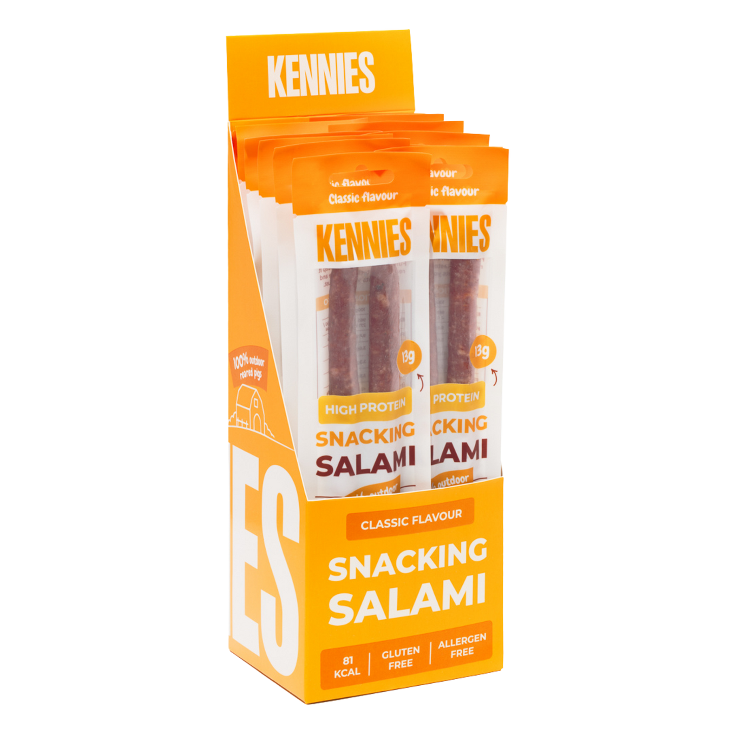 Kennies – Classic Snacking Salami – 12x30g