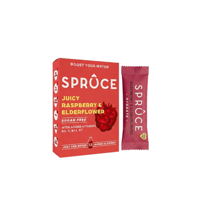 Spruce Raspberry & Elderflower Water Enhancer 12 Pack