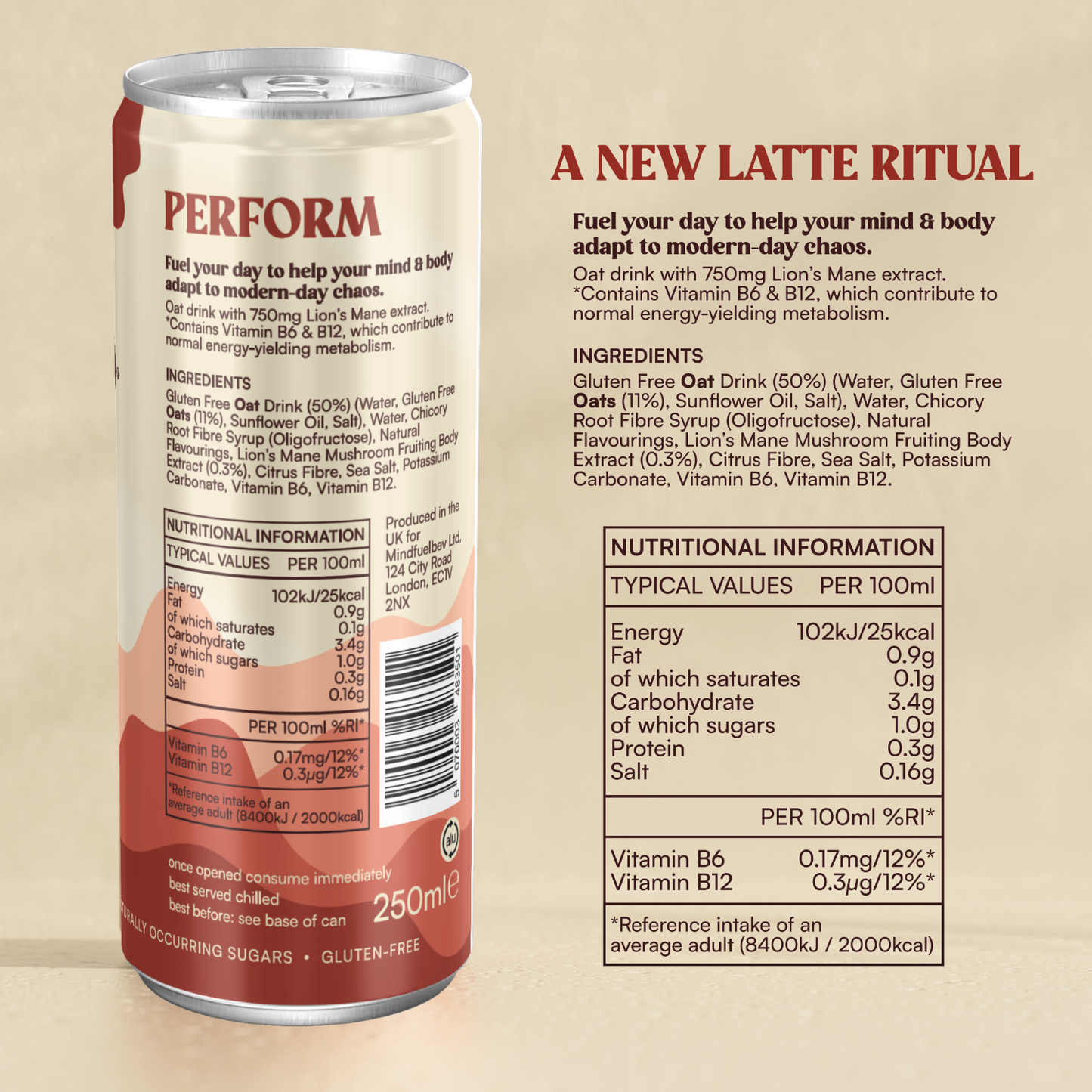 Salted Caramel Mushroom Iced Latte