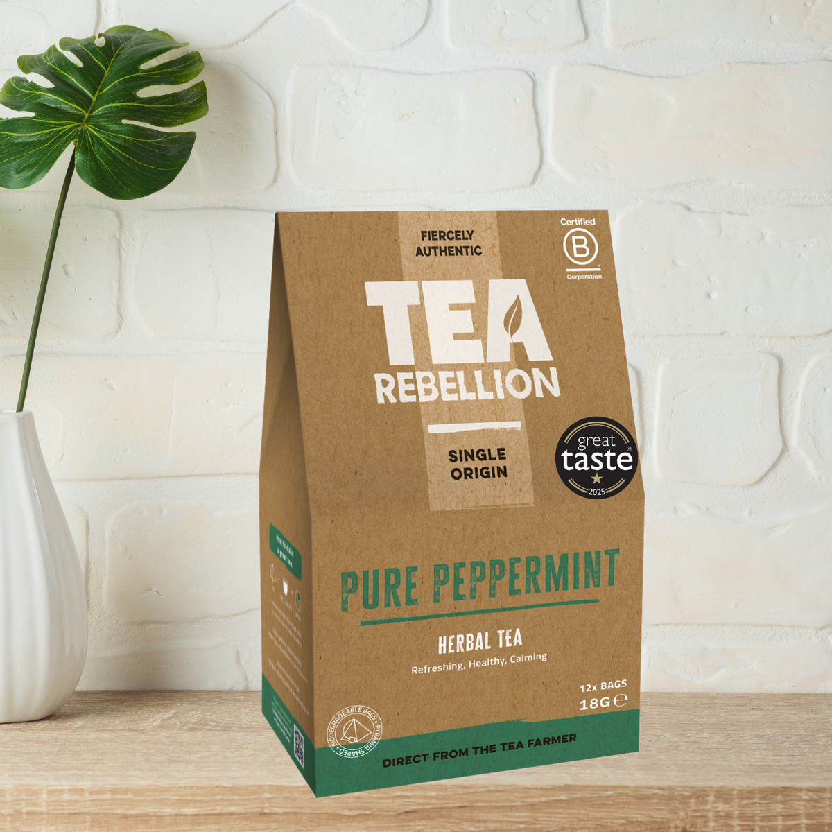 Pure Peppermint - 12 Bio Bags in compostable wrapper