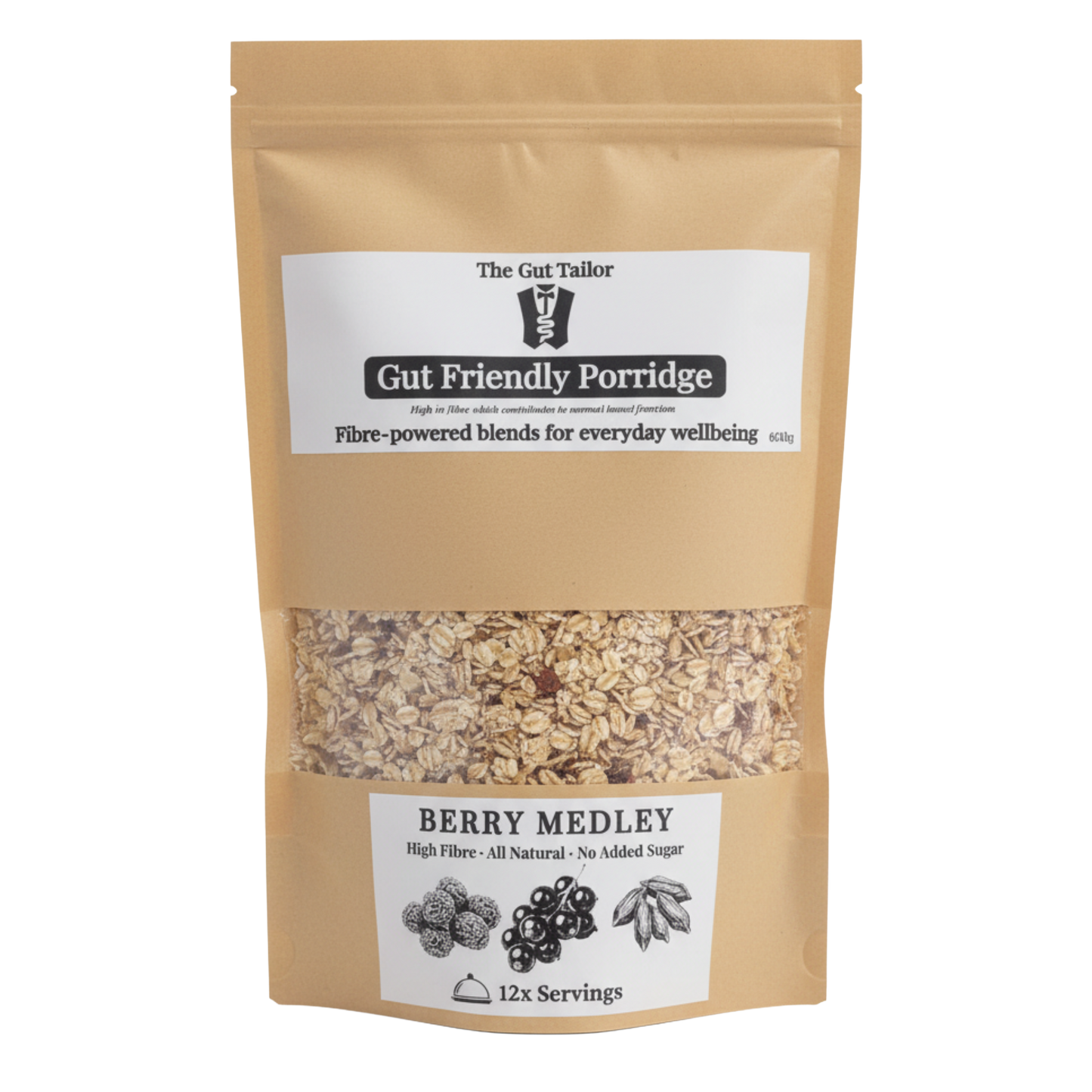 Gut Friendly Porridge (12 portions) - Berry Medley